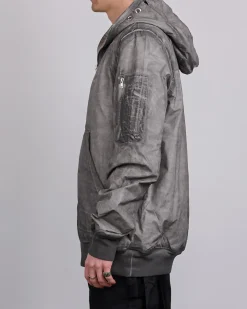 Sale DRKSHDW Rick Owens Gimp Flight Bomber Foil Poplin Dark Dust