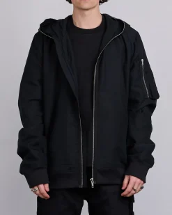 Hot DRKSHDW Rick Owens Gimp Flt Bomber Tencel Ripstop Blk