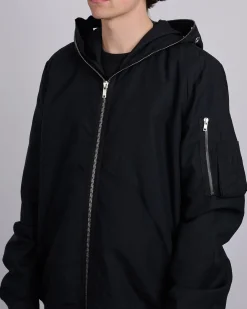 Hot DRKSHDW Rick Owens Gimp Flt Bomber Tencel Ripstop Blk