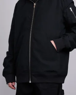 Hot DRKSHDW Rick Owens Gimp Flt Bomber Tencel Ripstop Blk