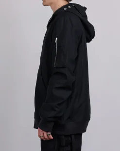 Hot DRKSHDW Rick Owens Gimp Flt Bomber Tencel Ripstop Blk