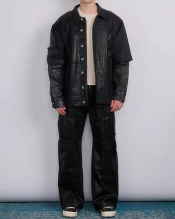 New DRKSHDW Rick Owens Jumbo Worker Jacket Megacrust Combo Black