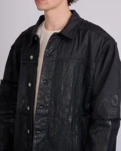 New DRKSHDW Rick Owens Jumbo Worker Jacket Megacrust Combo Black