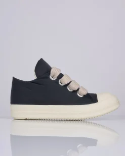 Clearance DRKSHDW Rick Owens Jumbo Lace Puffer Low Sneaks MU Black Milk Milk