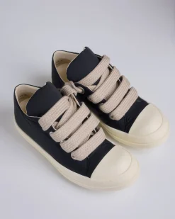 Clearance DRKSHDW Rick Owens Jumbo Lace Puffer Low Sneaks MU Black Milk Milk