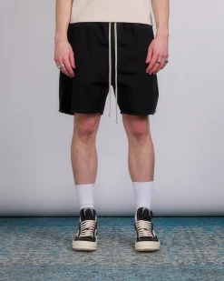 Outlet DRKSHDW Rick Owens Lng Bxr Butt Zip Shrt Cotton Canvas Blk