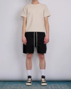 Outlet DRKSHDW Rick Owens Lng Bxr Butt Zip Shrt Cotton Canvas Blk