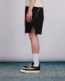 Outlet DRKSHDW Rick Owens Lng Bxr Butt Zip Shrt Cotton Canvas Blk