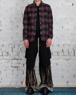 Sale DRKSHDW Rick Owens MIJ Outershirt Terra Plaid