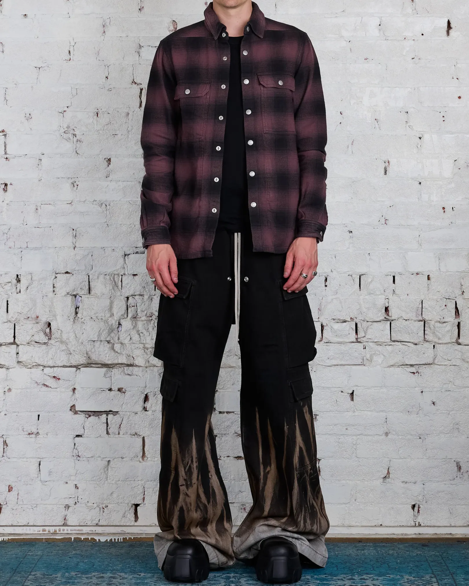 Sale DRKSHDW Rick Owens MIJ Outershirt Terra Plaid