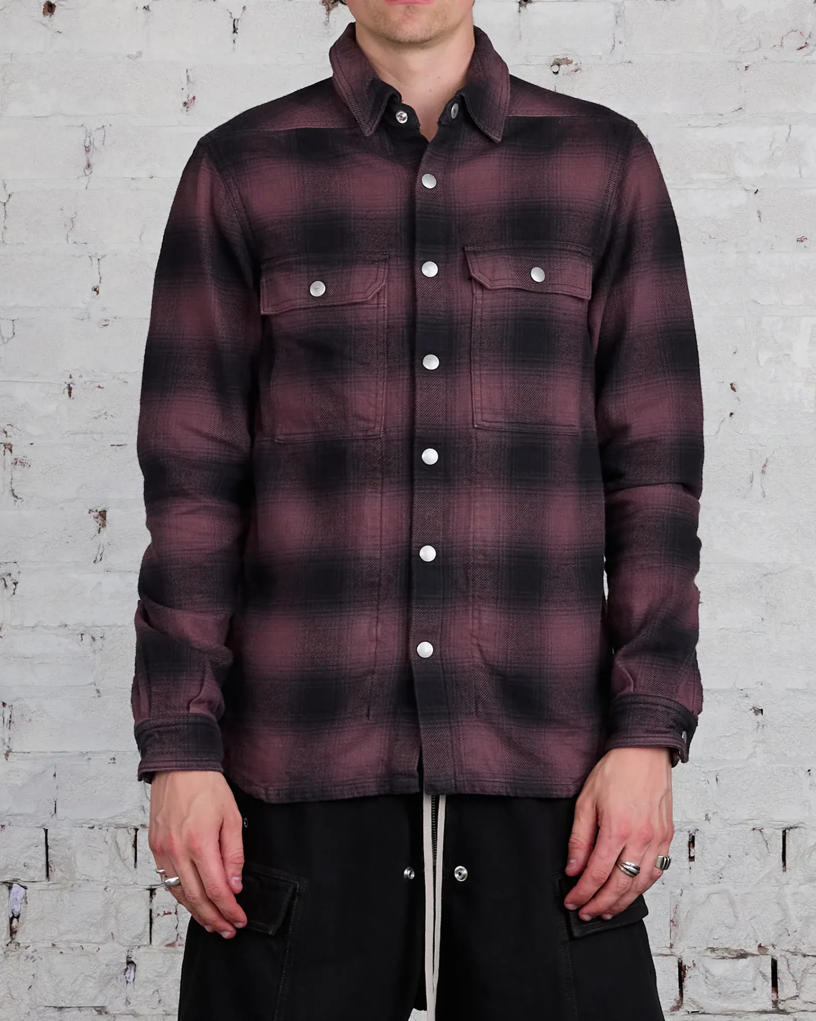 Sale DRKSHDW Rick Owens MIJ Outershirt Terra Plaid