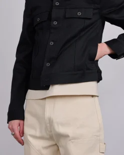 Outlet DRKSHDW Rick Owens MIJ Trucker Jacket 12oz Denim Black