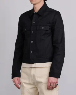 Outlet DRKSHDW Rick Owens MIJ Trucker Jacket 12oz Denim Black