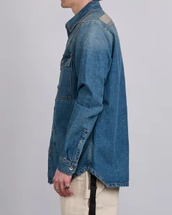 Best DRKSHDW Rick Owens Outershrt 13oz Dnm Wshd Indgo