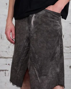 Outlet DRKSHDW Rick Owens Slivered Skirt Cotton Moleskin Dust