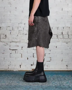 Outlet DRKSHDW Rick Owens Slivered Skirt Cotton Moleskin Dust