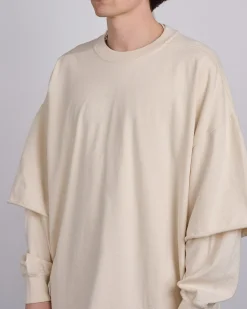 New DRKSHDW Rick Owens Tommy Hustler Sweat Crew Natural