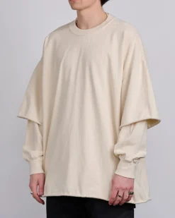 New DRKSHDW Rick Owens Tommy Hustler Sweat Crew Natural