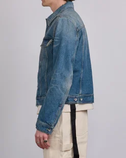 Outlet DRKSHDW Rick Owens Trucker Jacket 13oz Denim Washed Indigo