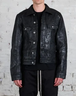New DRKSHDW Rick Owens Trucker Jacket Megacrust 13oz Denim
