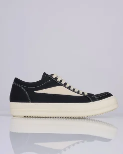 Online DRKSHDW Rick Owens Vintage Sneaks Cotton Canvas Black Milk Milk