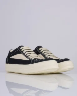Online DRKSHDW Rick Owens Vintage Sneaks Cotton Canvas Black Milk Milk