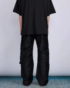 New DRKSHDW Rick Owens x LESS 17 Geth Double Cargo Pant NDK Cotton Doeskin Black