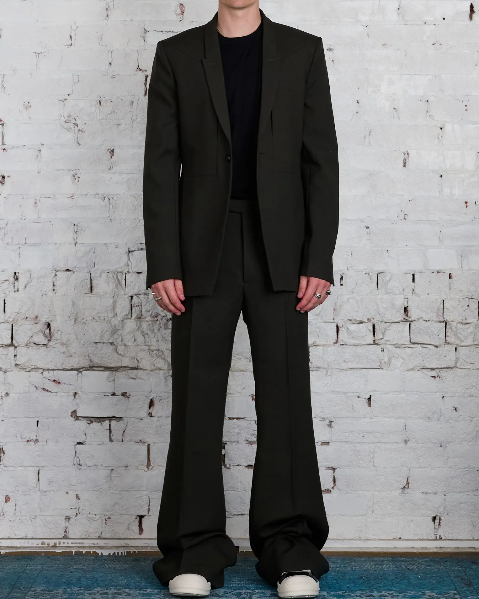 Clearance Rick Owens Fogpocket Soft Soft Blazer WGP Forest