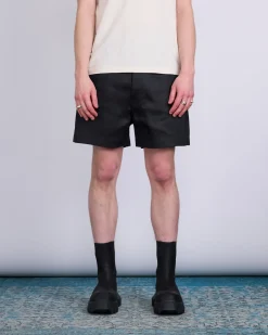 Best Rick Owens Geth Cutoff Short Linen Twill Black