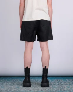 Best Rick Owens Geth Cutoff Short Linen Twill Black
