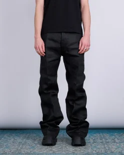 Discount Rick Owens Geth Jean Linen Twill Black