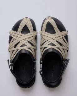 Fashion Rick Owens Megalaced Mule Granola Sandal Black Pearl