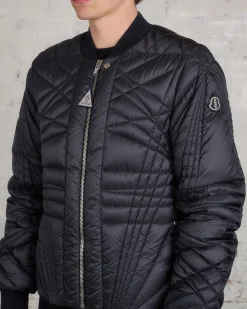 Best Rick Owens Moncler Megapenta Flight Jacket Black