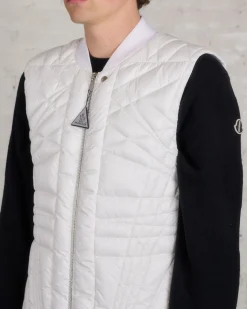 Best Rick Owens Moncler Megapenta Vest Jacket Milk