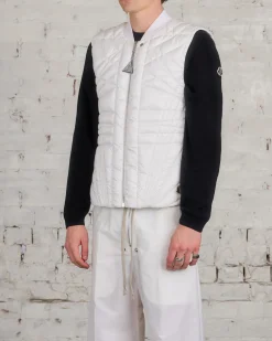 Best Rick Owens Moncler Megapenta Vest Jacket Milk