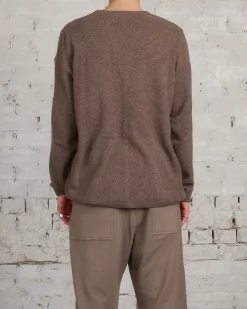 Sale Rick Owens Moncler Round Neck Jumbo Sweater Dust