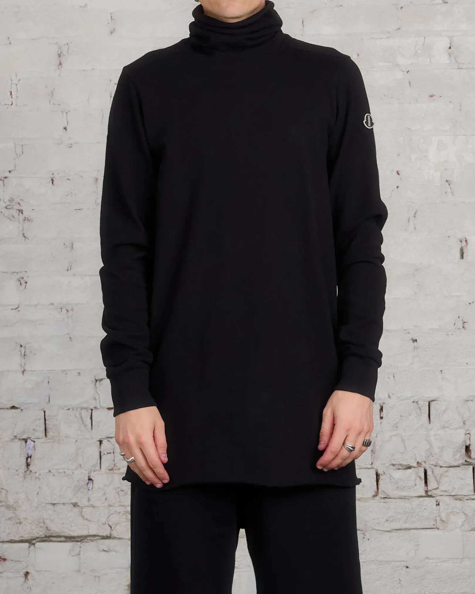 Discount Rick Owens Moncler Surf Turtleneck Black