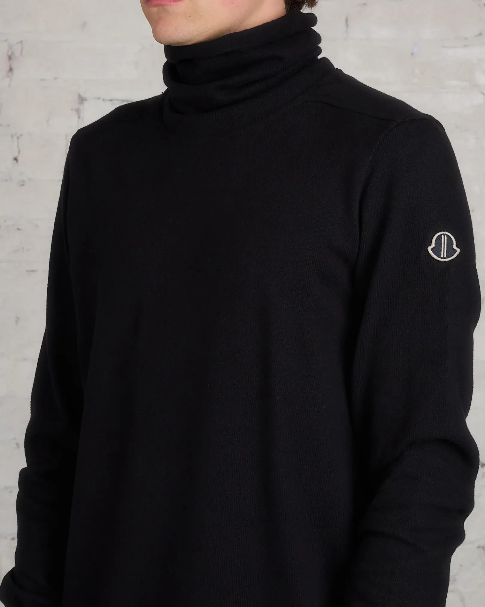 Discount Rick Owens Moncler Surf Turtleneck Black