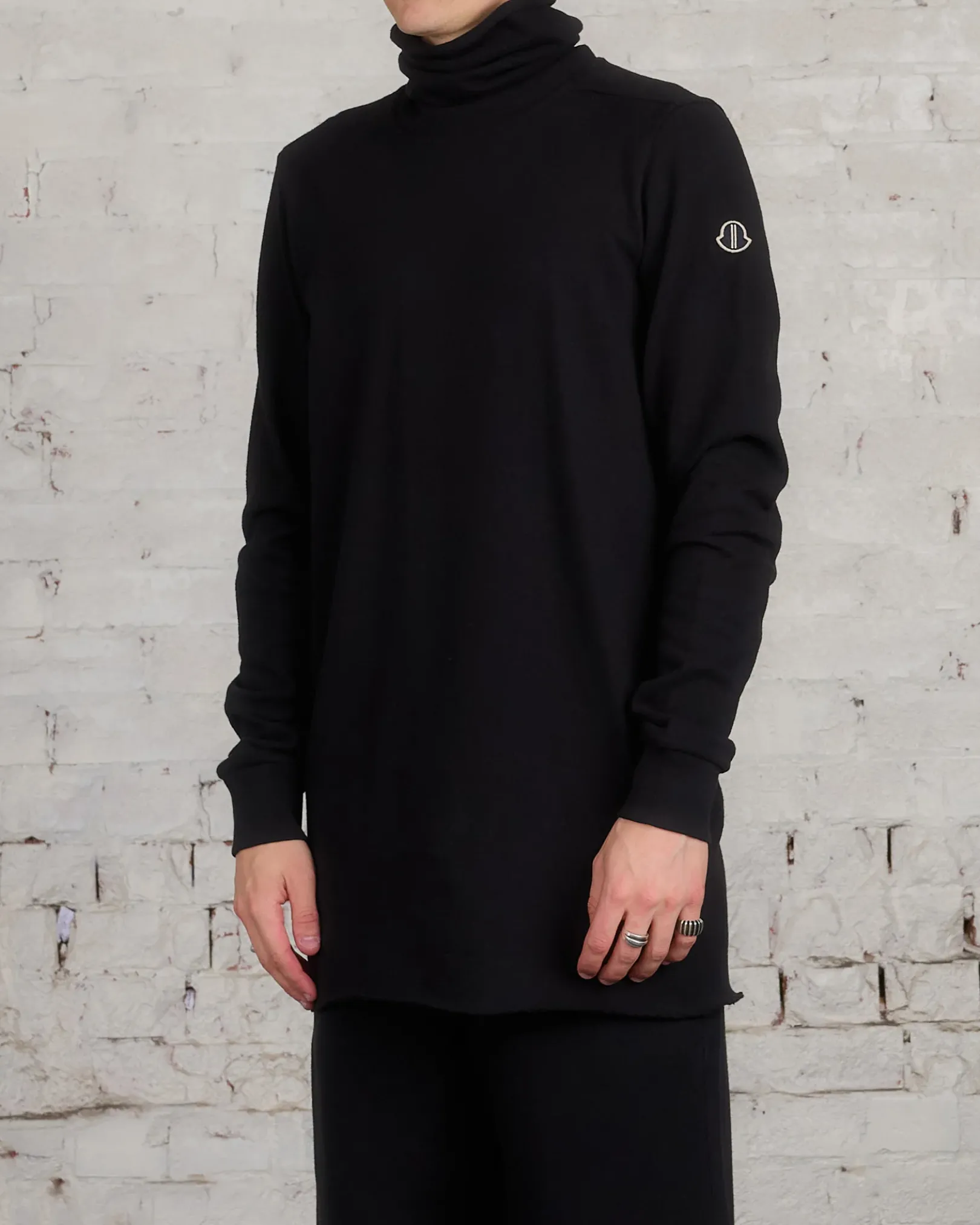 Discount Rick Owens Moncler Surf Turtleneck Black