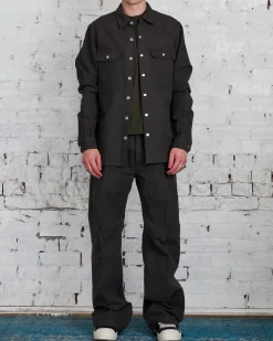 Sale Rick Owens Outershirt Brushed Heavy Twill Dark Dust