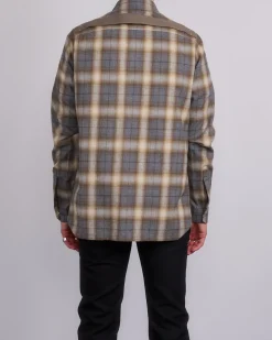 Sale Rick Owens Outershirt Cotton Plaid Grey