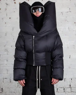 Fashion Rick Owens Runway Anubis Jacket Duvet Jacket Black