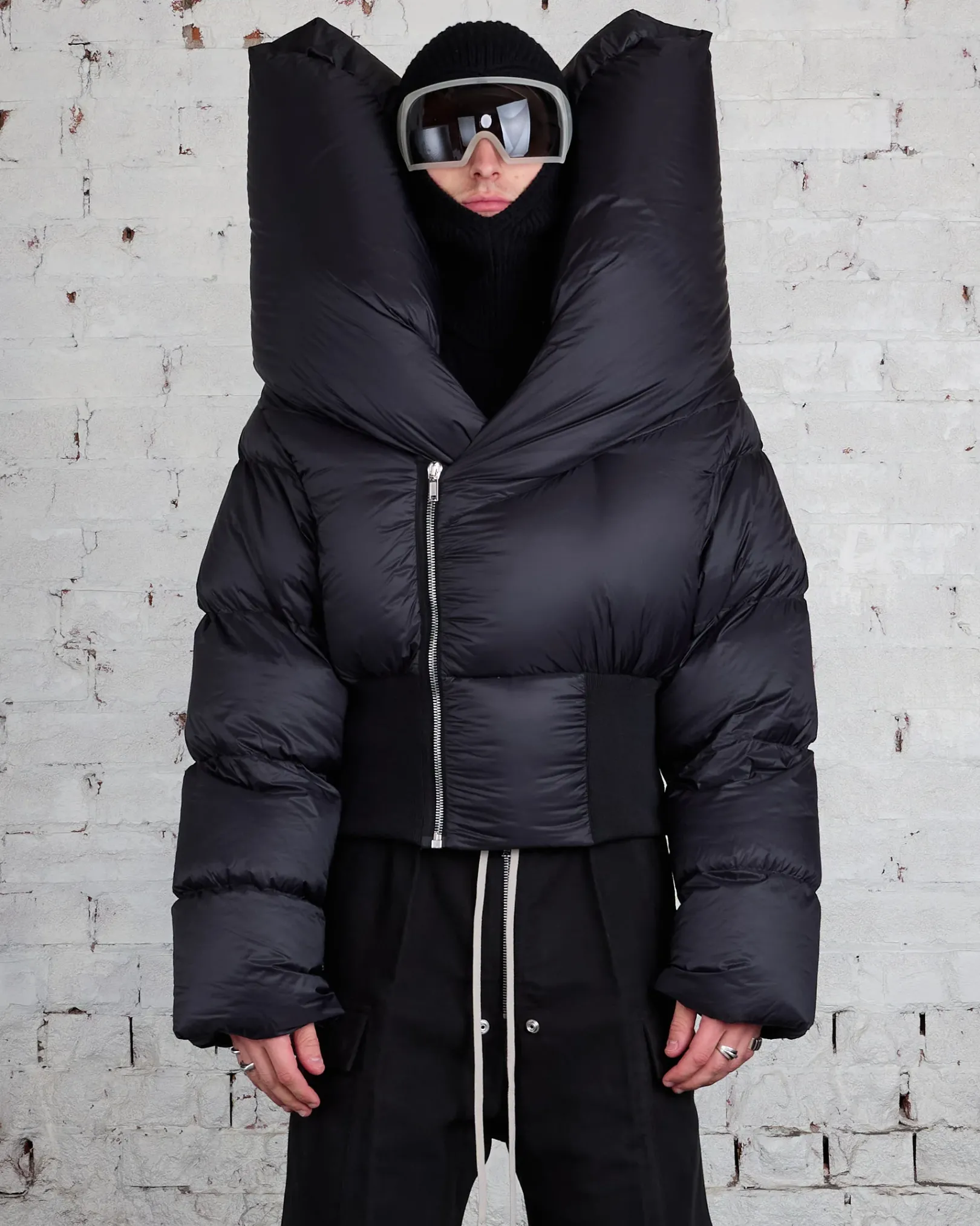 Fashion Rick Owens Runway Anubis Jacket Duvet Jacket Black