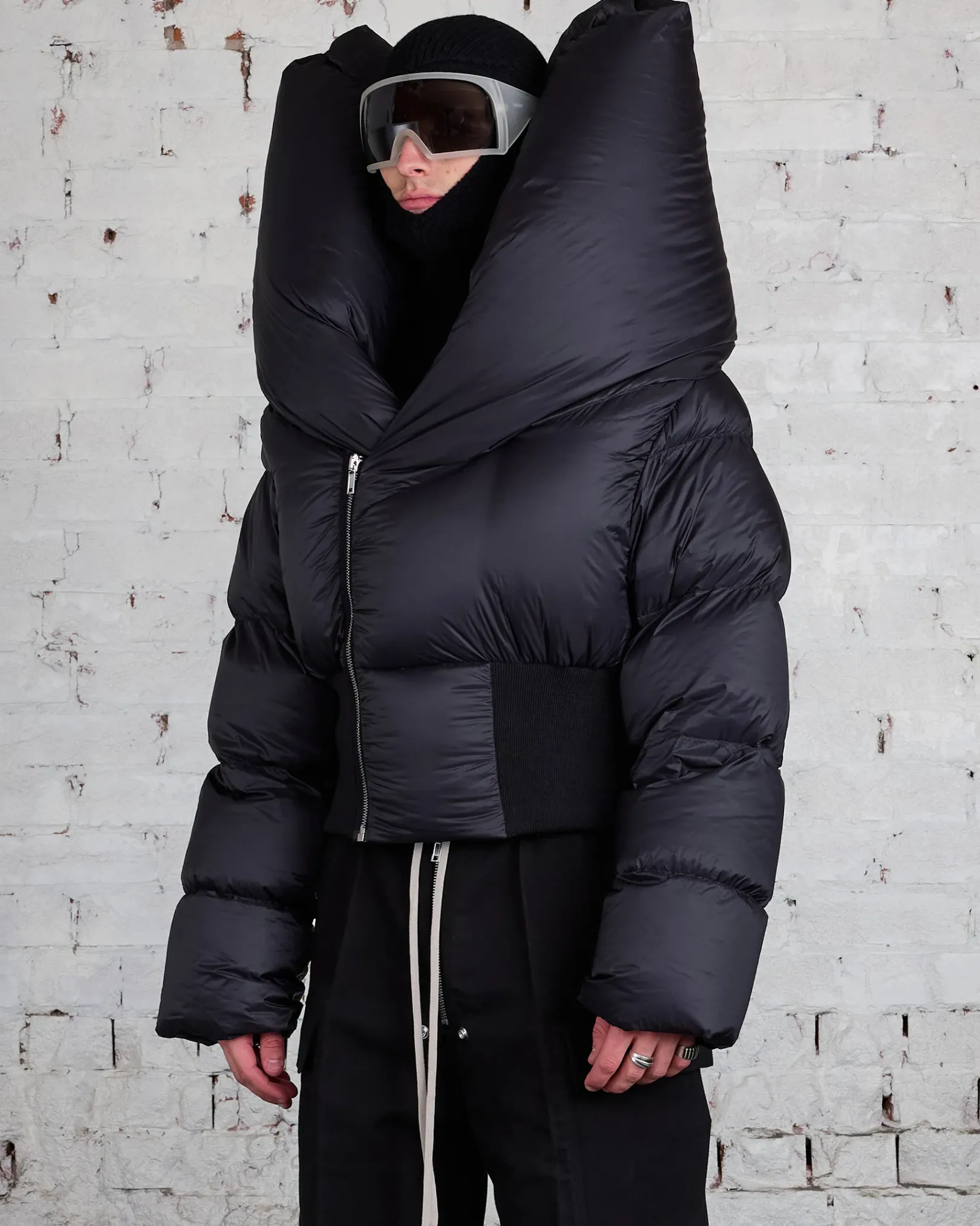 Fashion Rick Owens Runway Anubis Jacket Duvet Jacket Black