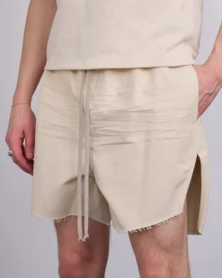 Fashion Rick Owens Runway Boxer Short Cotton Canvas Natural