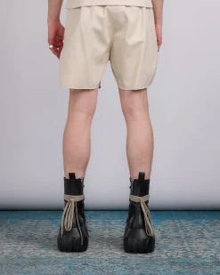 Fashion Rick Owens Runway Boxer Short Cotton Canvas Natural