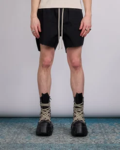 Outlet Rick Owens Runway Boxer Short Cotton Canvas Black