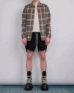 Outlet Rick Owens Runway Boxer Short Cotton Canvas Black