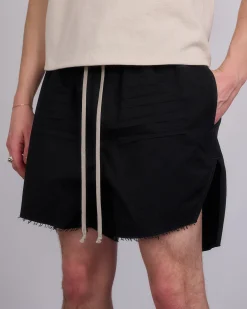 Outlet Rick Owens Runway Boxer Short Cotton Canvas Black