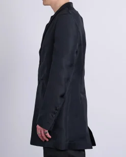 Sale Rick Owens Runway Lido Fogpocket Jacket Silk Gazar Black